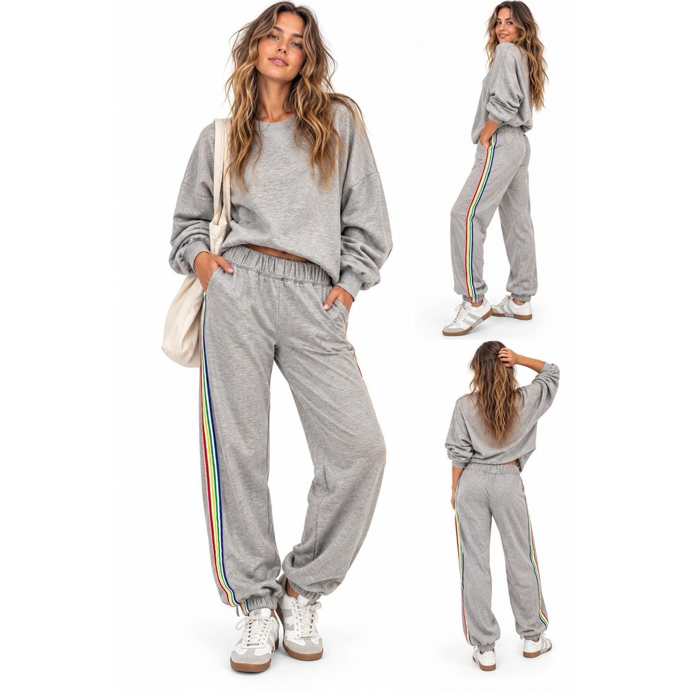 Sleep By Cacique Striped Lounge Pants Joggers 18/20 Rainbow Pride Pajama Pull On